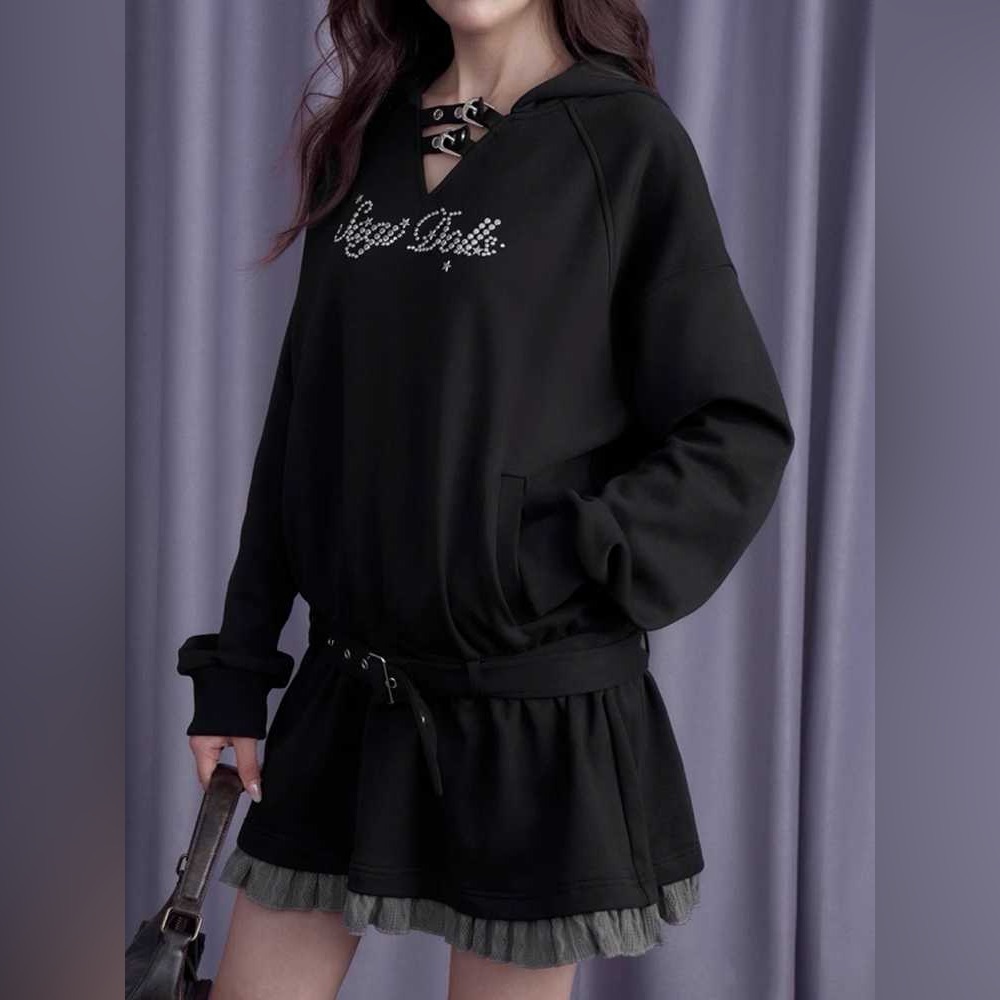Stylish Black Long Sleeve Dress by